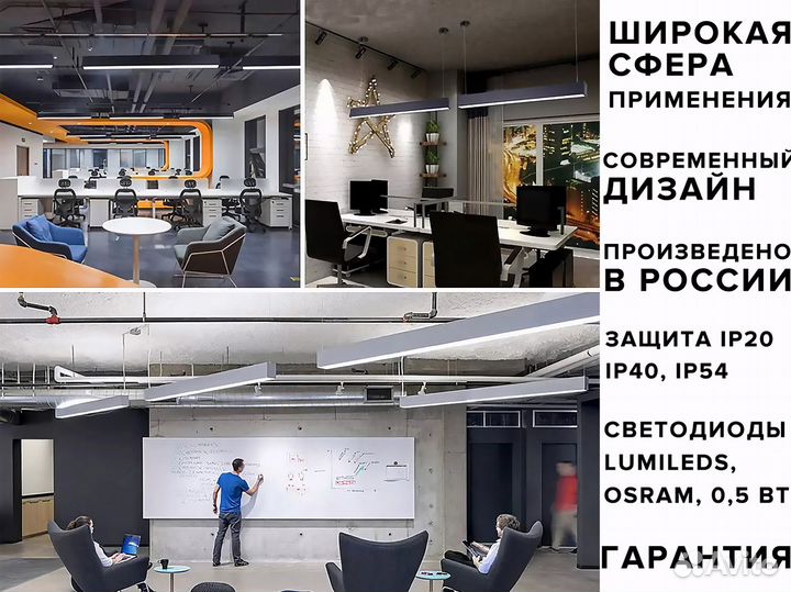 Линейные led светильники