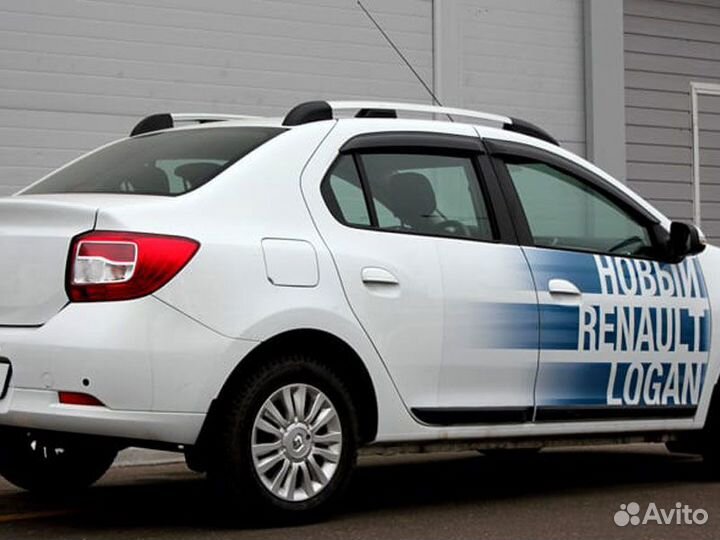 Рейлинги на крышу установка Renault Logan II Resty