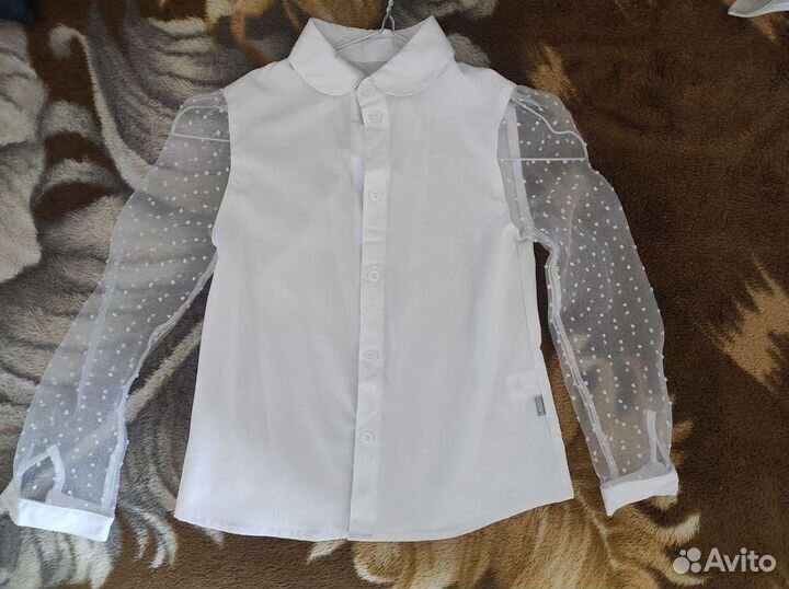 Блуза школьная 128 нарядная