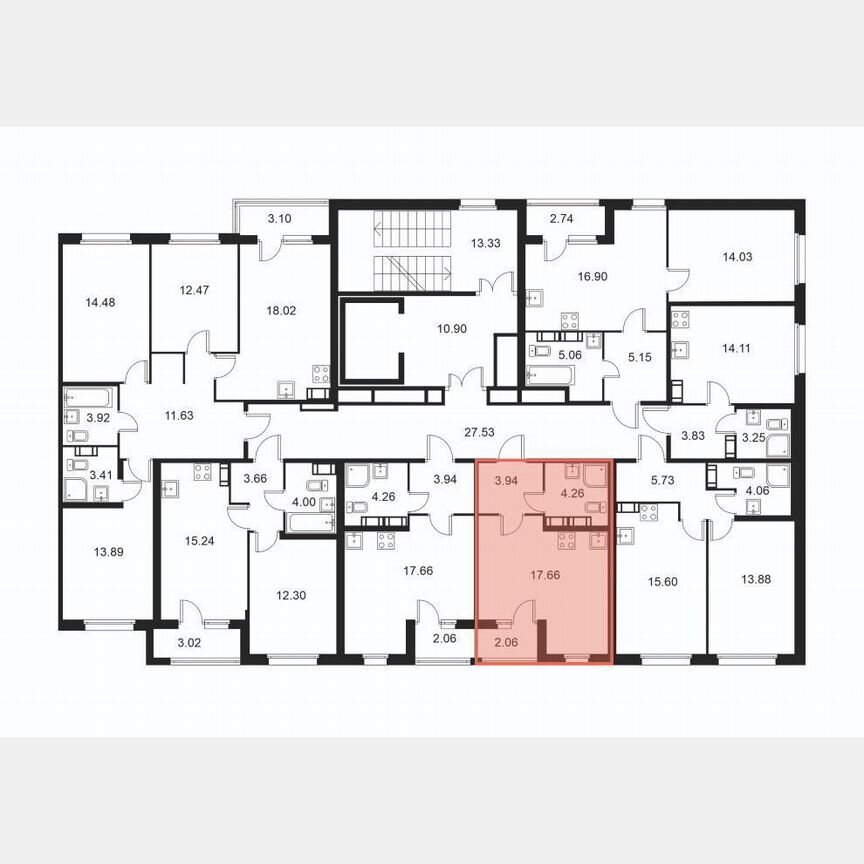 Квартира-студия, 26,9 м², 6/9 эт.