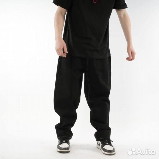 Джинсы черные широкие polar big boy