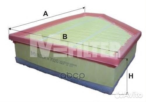 K 7020 фильтр воздушный BMW E90/E91/E92 3.0D 0
