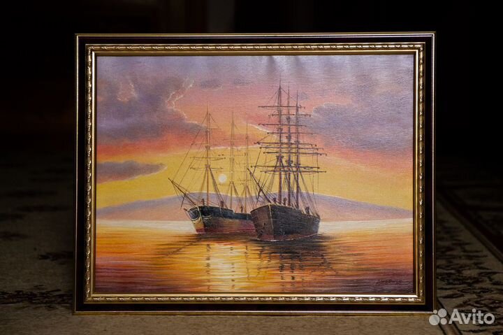 Картина маслом на холсте (в багете)