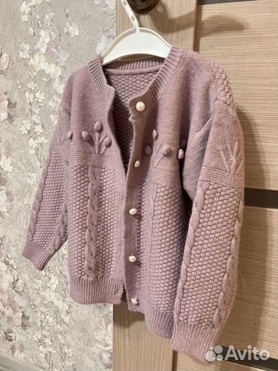 Кардиган для девочки 5-6 лет кофта размер 110-116
