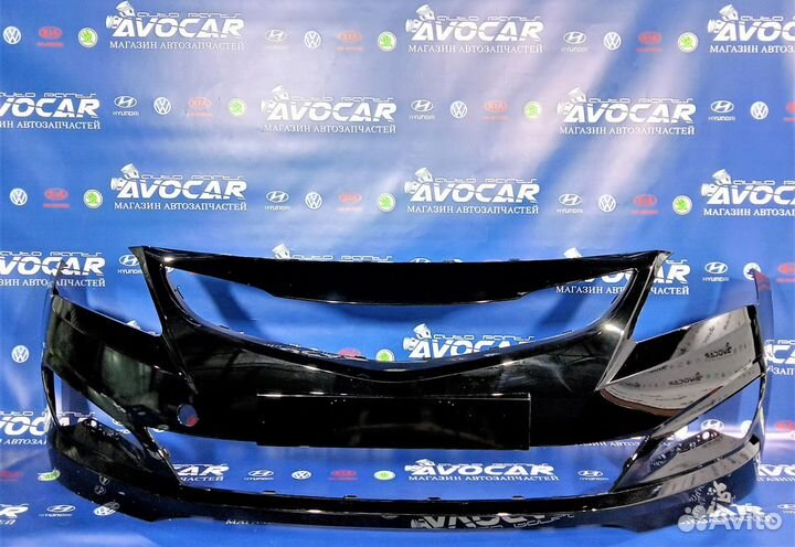 Бампер передний Черный Hyundai Solaris 2014-2016