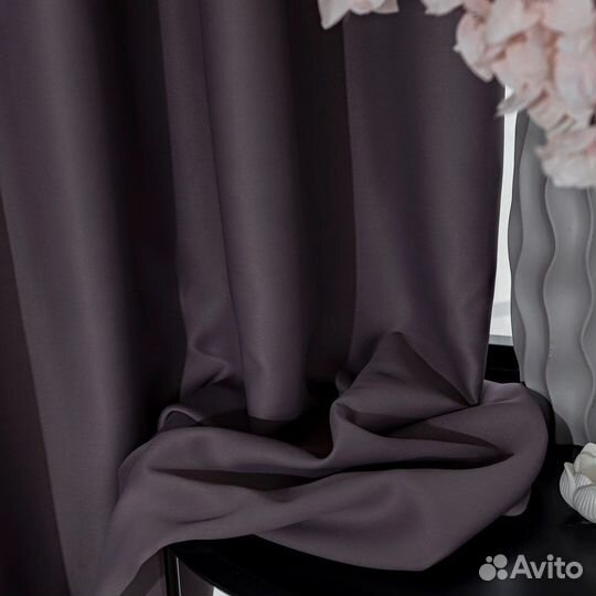 Комплект штор блэкаут Амадео Темно-лиловый