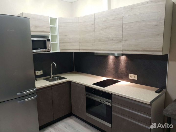 Кухонный фартук чёрный 240см