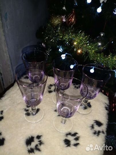 Бокалы цветное стекло СССР