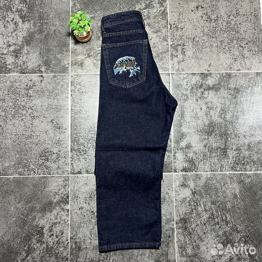 Джинсы evisu широкие