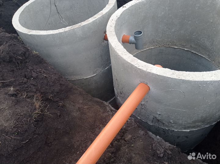 Монтаж септиков, колодцев,колец, водоснабжение