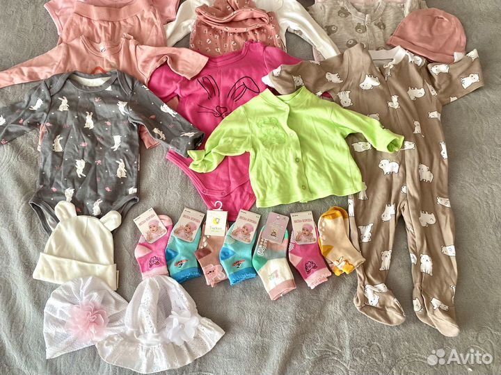 Вещи пакетом на девочку 68-74 размер