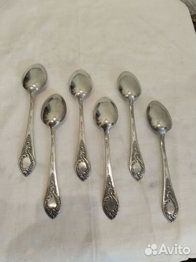 Ложки столовые мельхиор рисунок Фаберже СССР