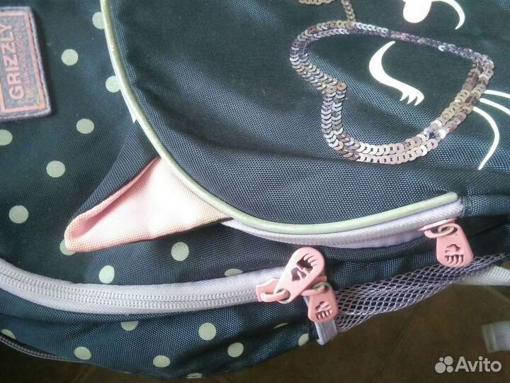 Портфель для девочки в школу с принтом кошки