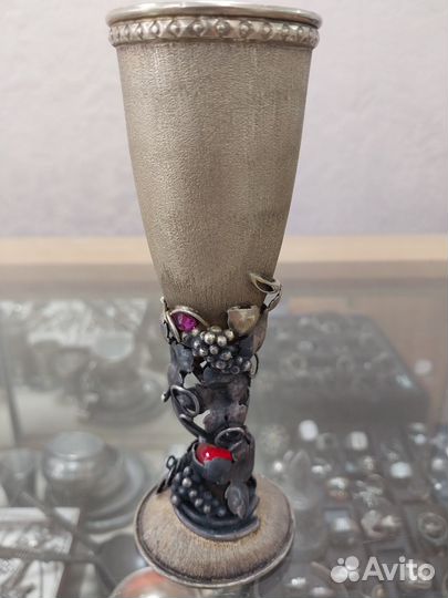 Бокал из серебра, старинный