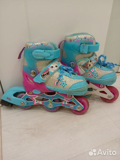 Ролики раздвижные для девочки, р. 26-29