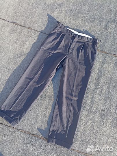 Брюки мужские с защипами W34 Old money