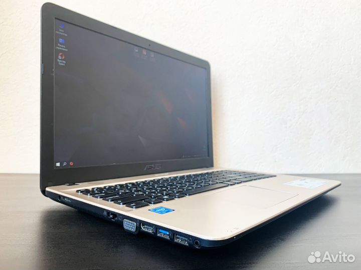 Золотистый ноутбук Asus 15.6 SSD + Новая Сумка