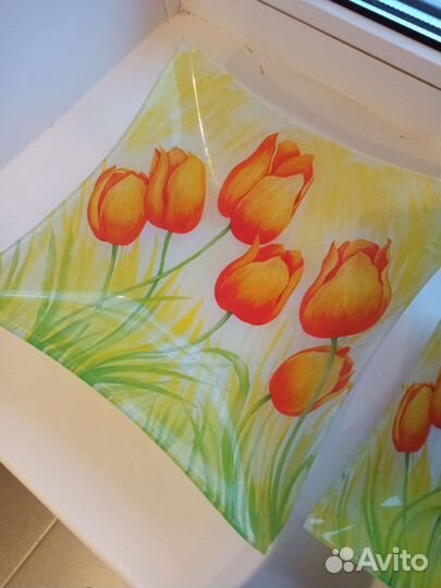 Салатник стекло набор 2 шт