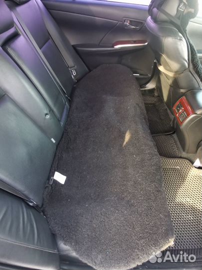 Накидка на заднее сидение из овечьей шерсти чёрная