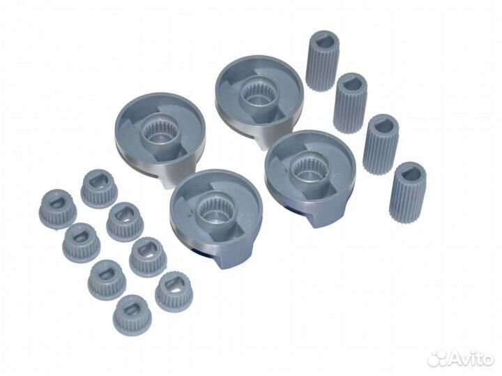 Ручки универсальные для плиты серебристые (комплек