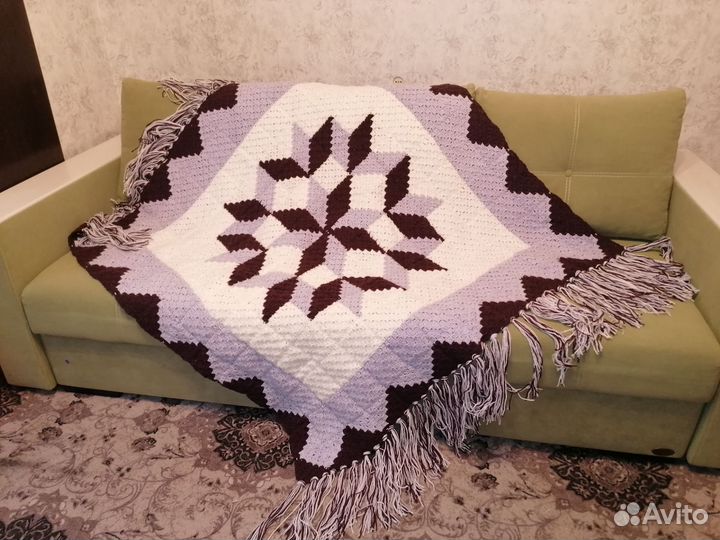 Плед вязаный