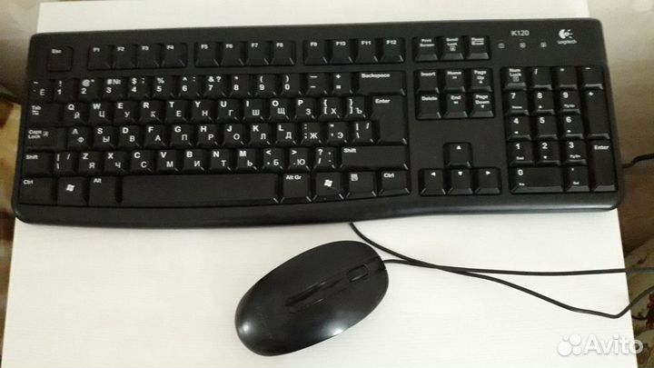 Проводная клавиатура Logitech Keyboard K120 + мышь