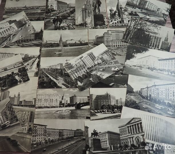 Открытки ч/б Москва времён СССР