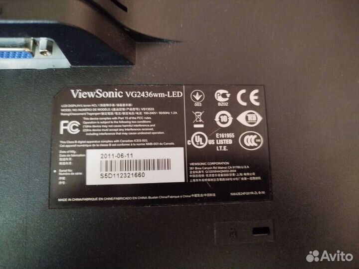 Монитор Viewsonic 24