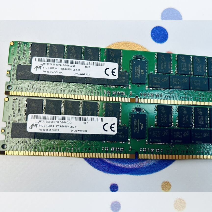 [MTA72ASS8G72LZ-2G6] Ddr4 64gb 2666 Ecc Reg Серверная Память Mta72ass8g72lz-2g6