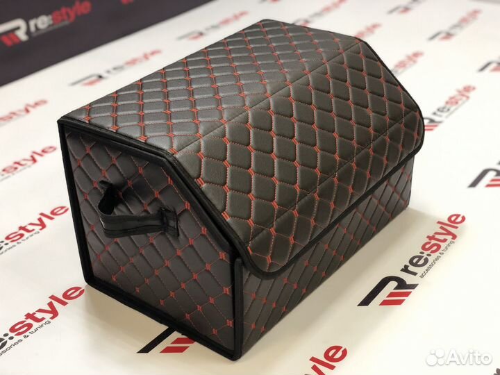 Органайзер средний Черный с красной строчкой