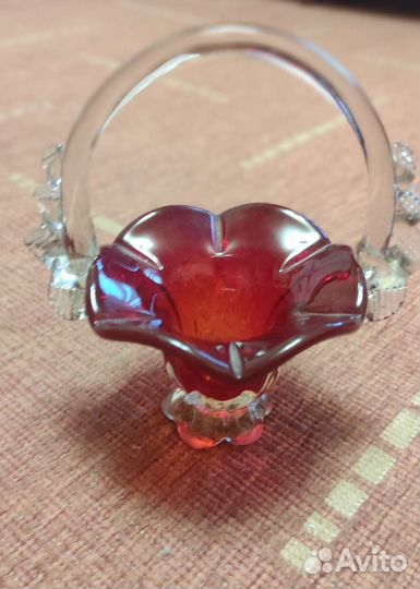 Ваза цветное стекло СССР для конфет