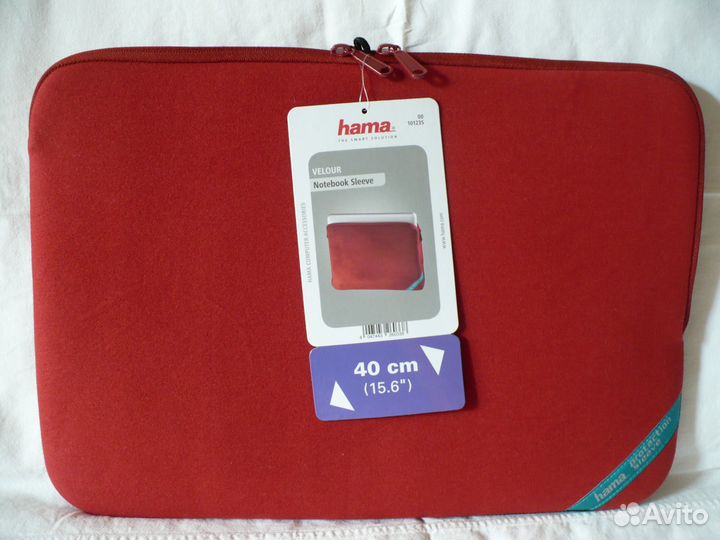 Чехол для ноутбука Hama Velour Style 15.6