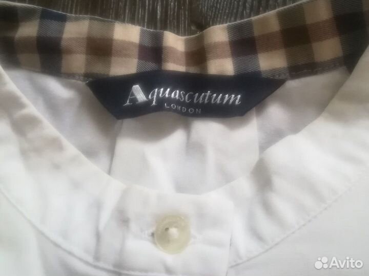 Aquascutum блузка белая жилет хлопок топ