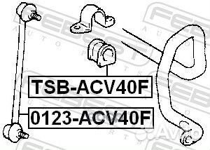 Тяга стабилизатора предняя toyota camry ACV40/G