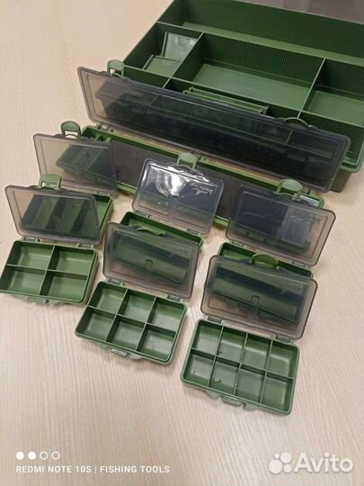 Tackle box east shark (+6 коробок и поводочница)
