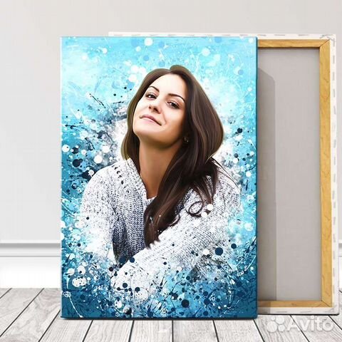 Портрет фото на холсте, под заказ, дрим арт, шарж