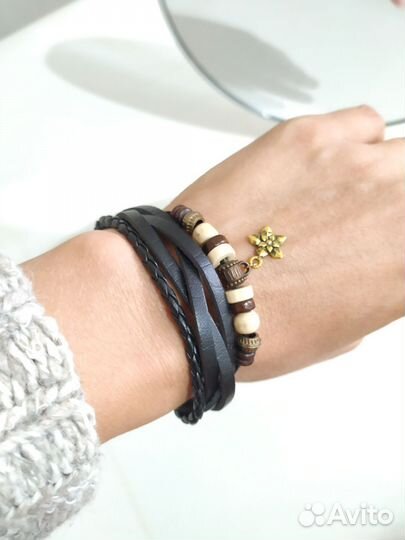 Браслеты женские/мужские кожа. Часть 1