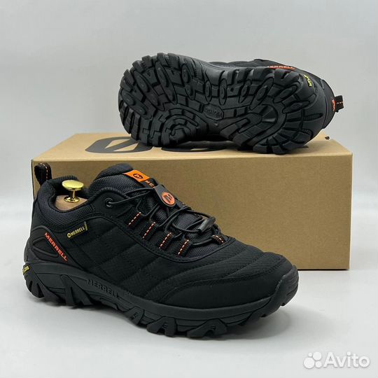 Кроссовки термо merrell black без шнурков 41-45