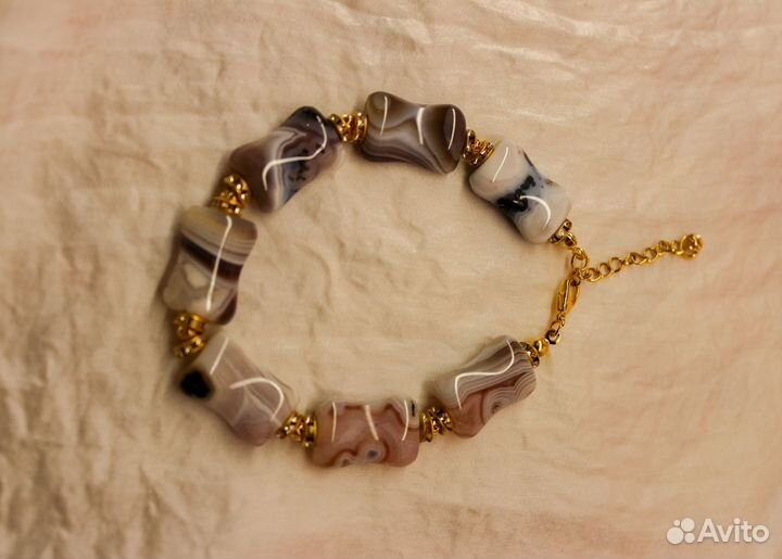 Браслет из Агата Ботсвана