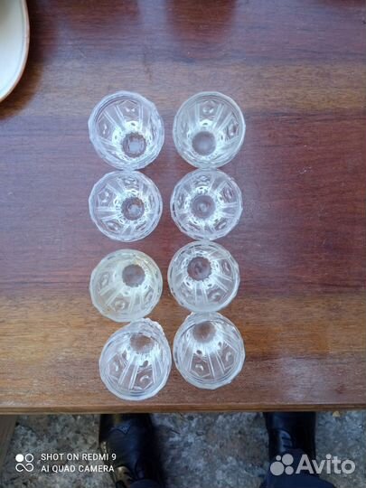 Старые вещи Б/У. Рюмки 8 шт. Тяжёлые