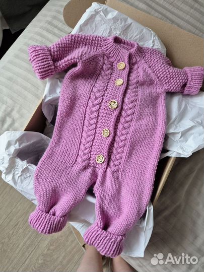 Вязаный комбинезон 56-62