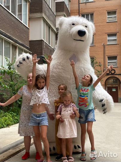 Аниматор белый Мишка