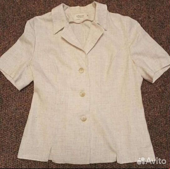 Льняная юбка и пиджак