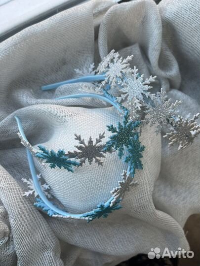 Новогодний ободок снежинка