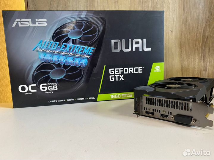Видеокарта Asus Dual GTX 1660Super Гарантия