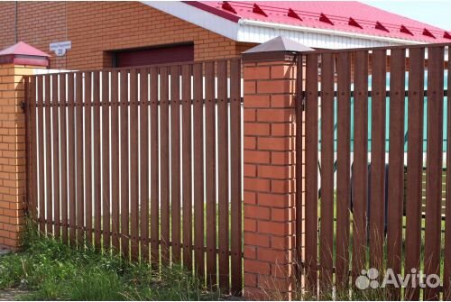 Монтаж забора. из листа