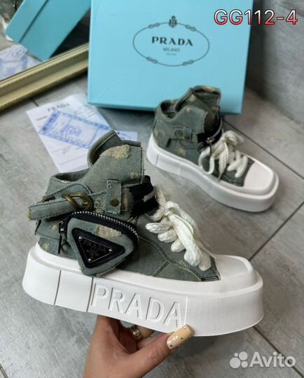 Кеды высокие prada