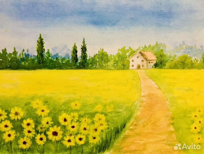 Картины акварелью