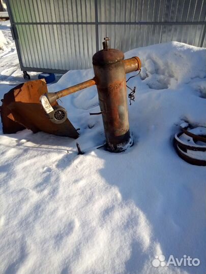 Печь на отработке с наддувом