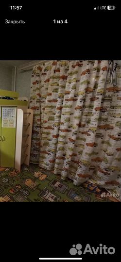 Тюль в детскую и багетка